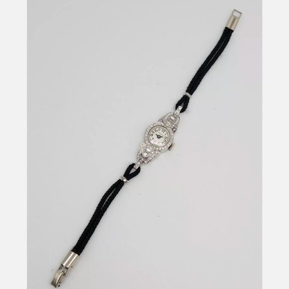 Tiffany & Co 1ct++ Platinum Watch! Rare! main image 6